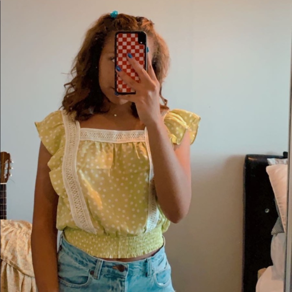 June & Hudson Green Tank Top Blouse